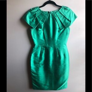 Emerald Mad Men style dress